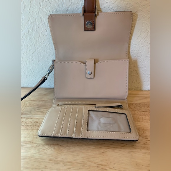 Nine West Wallet Saddle Tan Paulson CellPhone Compartment Clutch Wallet - Picture 4 of 6